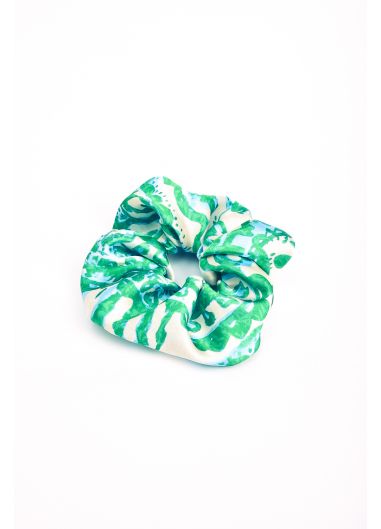 Product Image: GREEN PAISLEY HAIR SCRUNCHIE